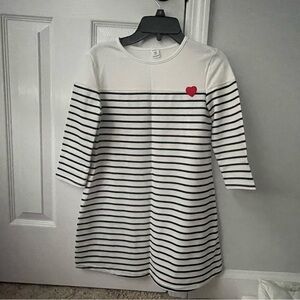 Girls Long-sleeve Striped Dress